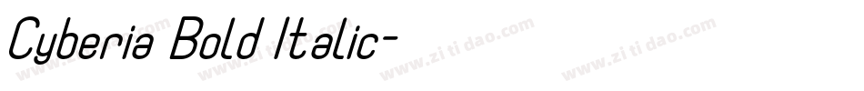 Cyberia Bold Italic字体转换